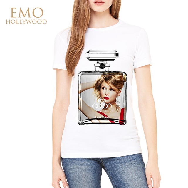 テイラー スウィフト Taylor Swift Coco No5 香水 ブランド グラフィックアートtシャツ セレブファッション グラフィックアートtシャツブランド販売 通販ショップ Emohollywood
