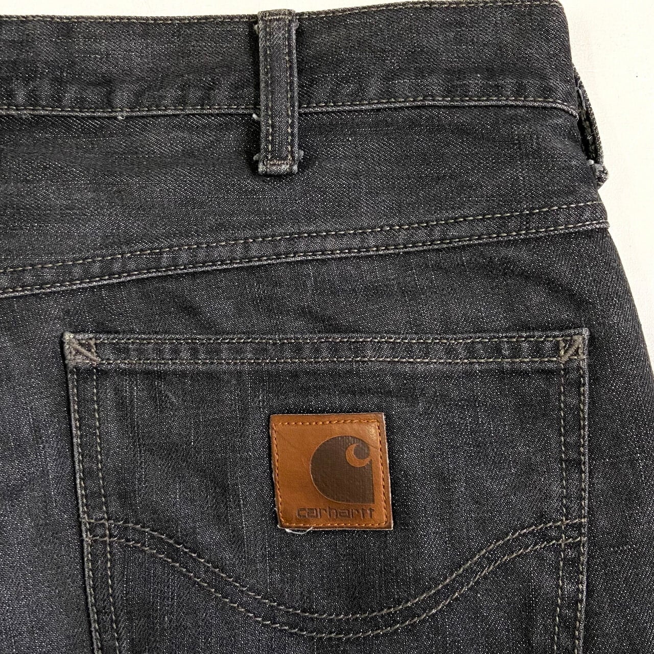 Carhartt カーハート ブラック デニムパンツ 刺繍  ワーク ロゴ ブラック (メンズ 34×34)   O4943