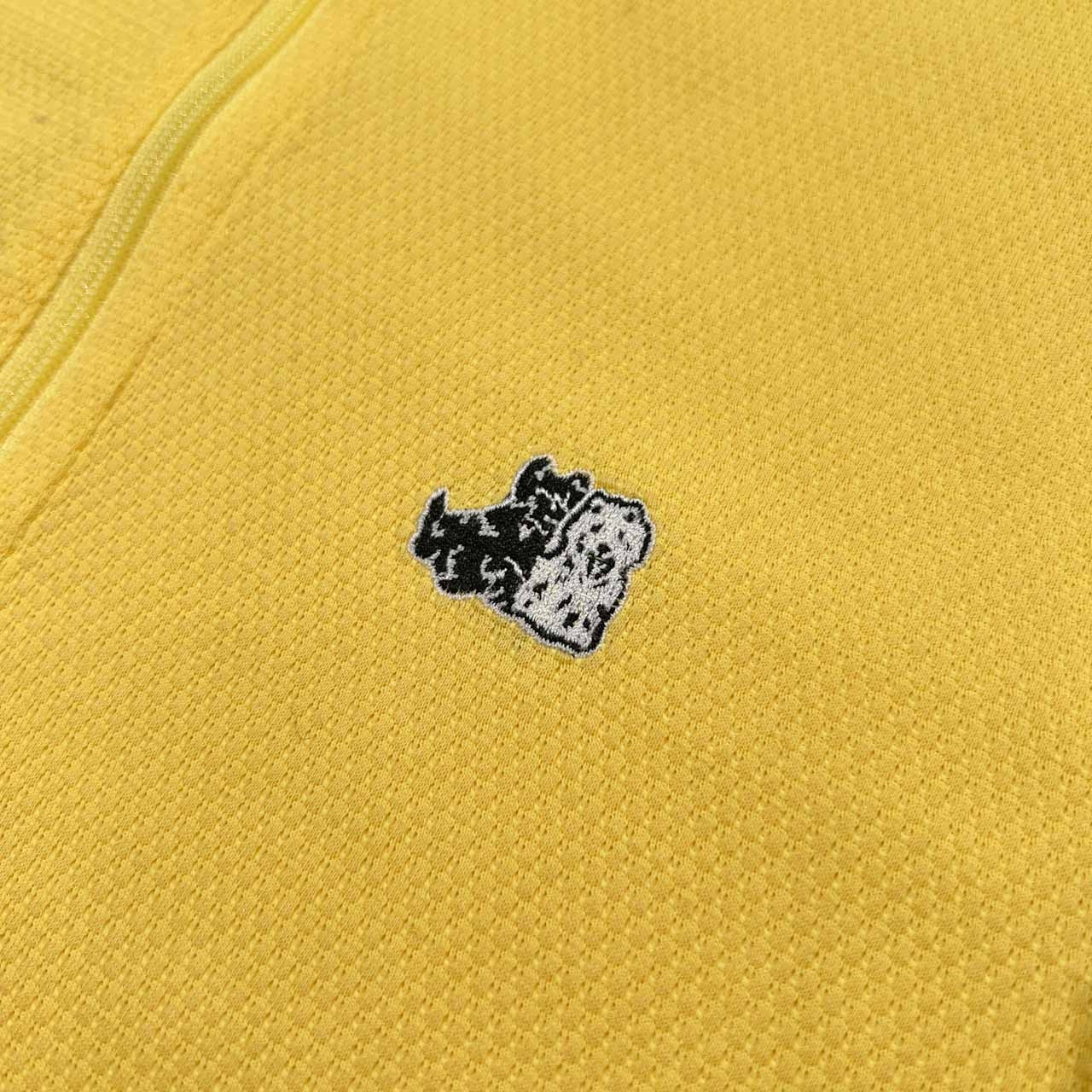 Black&White ブラックアンドホワイト ハイネック ハーフジップ 半袖 Tシャツ サイズ M /イエロー/ゴルフ/レディース