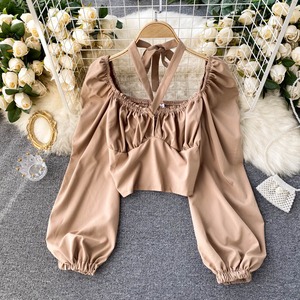 トップス レディース 送料無料 3色 シャツ ブラウス フロントリボン ペプラムトップス クロップ レイヤード クルーネック パフスリーブ クロップ丈 ショート丈 半袖 透け感 フレア 白色 ホワイト 無地 フェミニン きれいめ 大人可愛い かわいい 大人女子 上品 エレガント ガーリー キュート 爽やか 涼し ふんわり 個性的 春服 夏服 10代 20代 30代 普段使い おでかけ デート モテ 学生 通学 通勤 OL オフィス 韓国 オルチャン ファッション コーデ 新作 2021