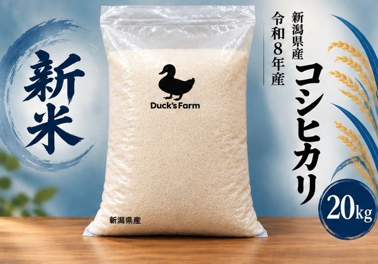 カノープス　コシヒカリ20キロ 新米】令和8年産コシヒカリ20kg【精米】 | Duck'sfarm