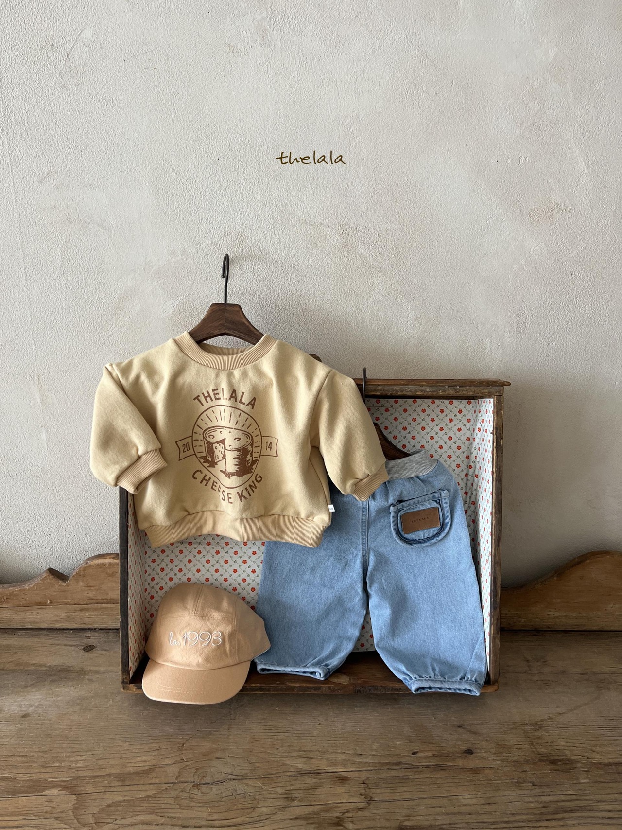 【The lala】チーズキングトレーナー(yellow)80〜120cm【230910tl】 - 8