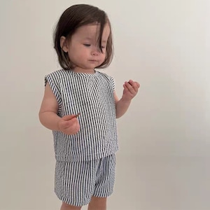 【BABY&KID】夏作ナチュラルリネンセットアップ