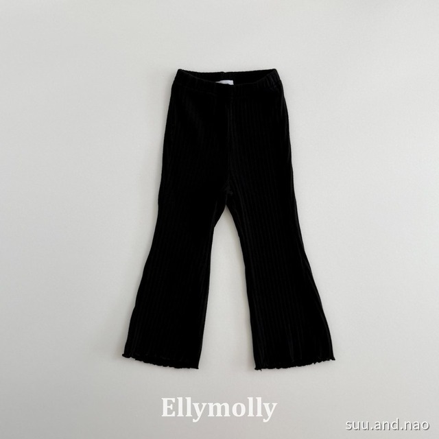 取寄：ELLYMOLLY ワイドリブブーツカット※送料無料
