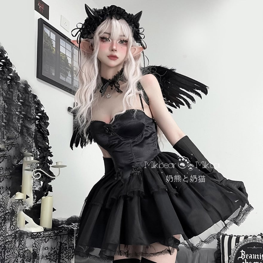 ゴスロリ　まとめ売り 人気第1位 ゴスロリ セットアップ ボレロ ジャンパースカート レース