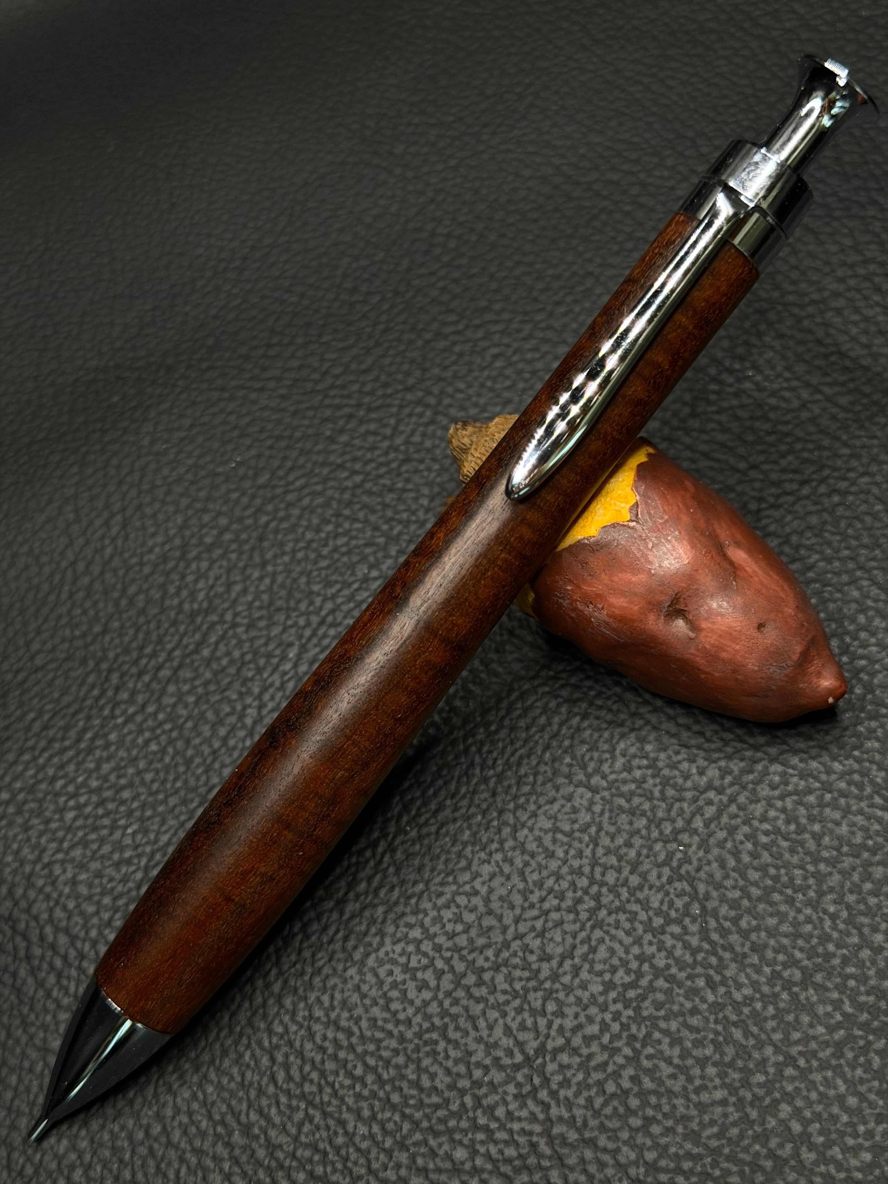 24 極上＋花梨瘤 ゴールド金具 0.5シャープペンシル orボールペン