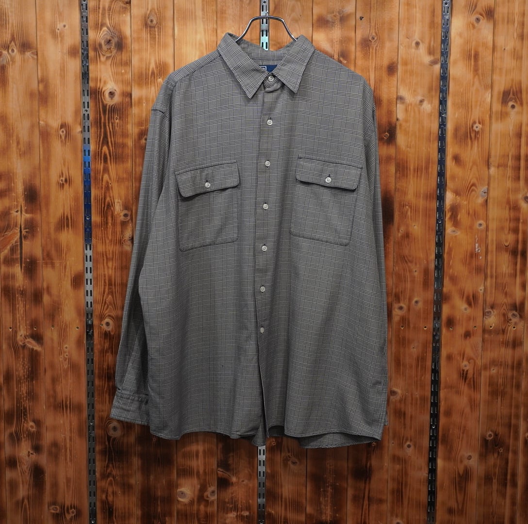 ralphlauren benford シルク コットン シャツ XL/ラルフローレン チェック