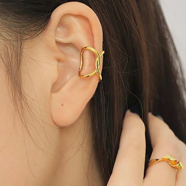 S925 longer ear cuff(silver/gold)