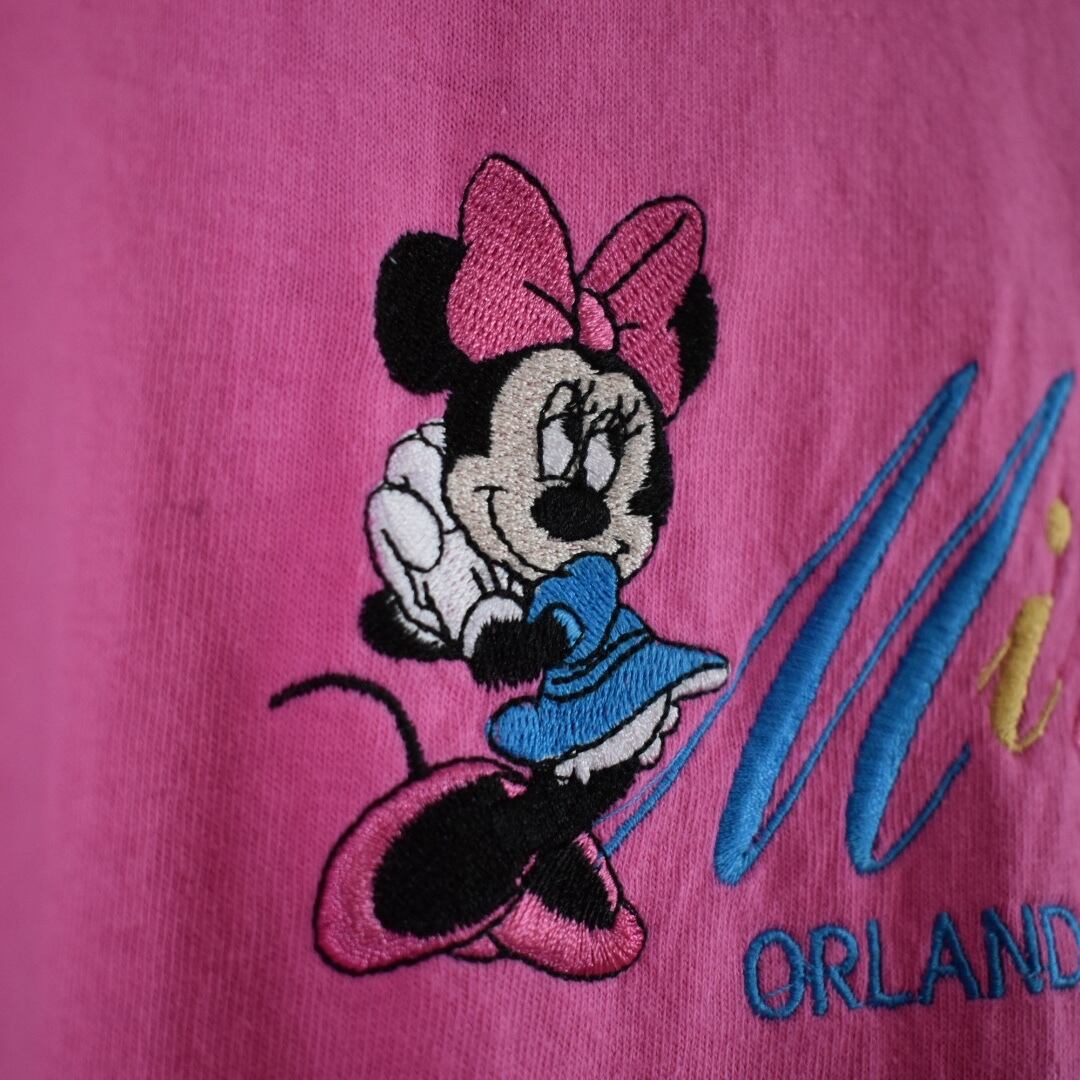 Disney ディズニー 90s ヴィンテージ 刺繍ロゴ 6パネルキャップ 紺色