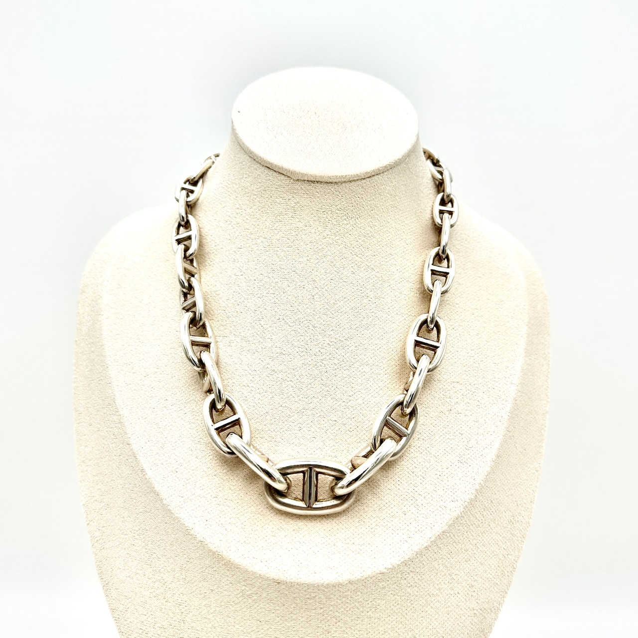 HERMES シェーヌダンクル クレッシェンドネックレス SV925 42㎝