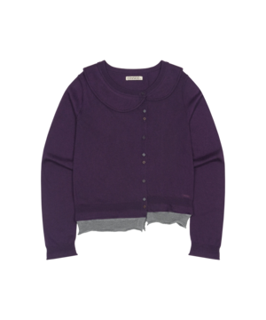[COYSEIO] ROUND COLLAR KNIT CARDIGAN PURPLE 正規品 韓国ブランド 韓国通販 韓国代行 韓国ファッション コイセイオ 日本 店舗