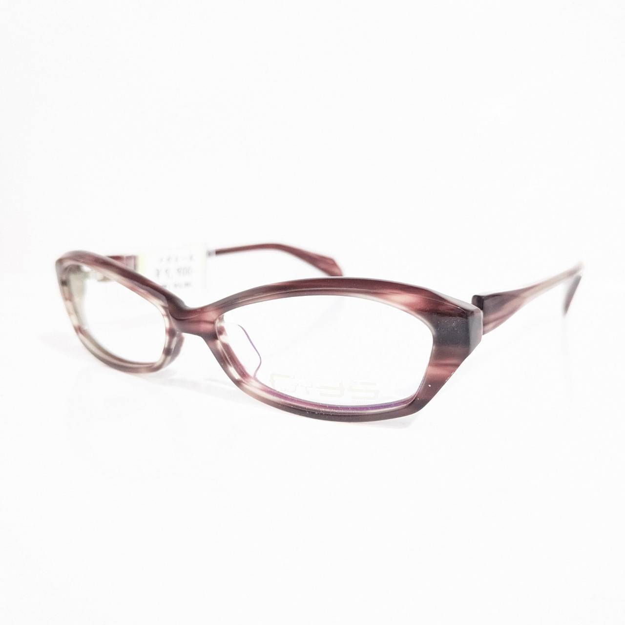 【Giys】オーバルセルフレーム デミレッド