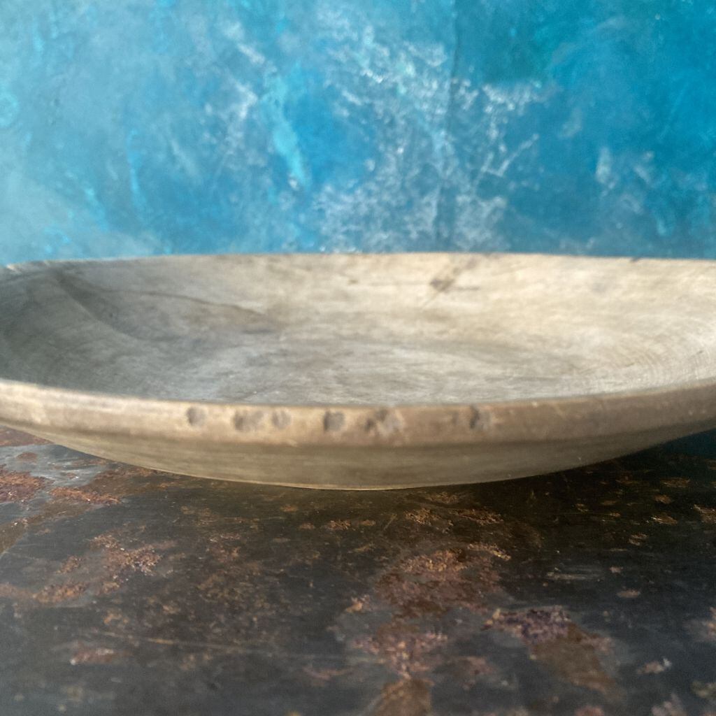 スウェーデン 19世紀 ビーチ材木皿 / 足踏みろくろ成形による温かな