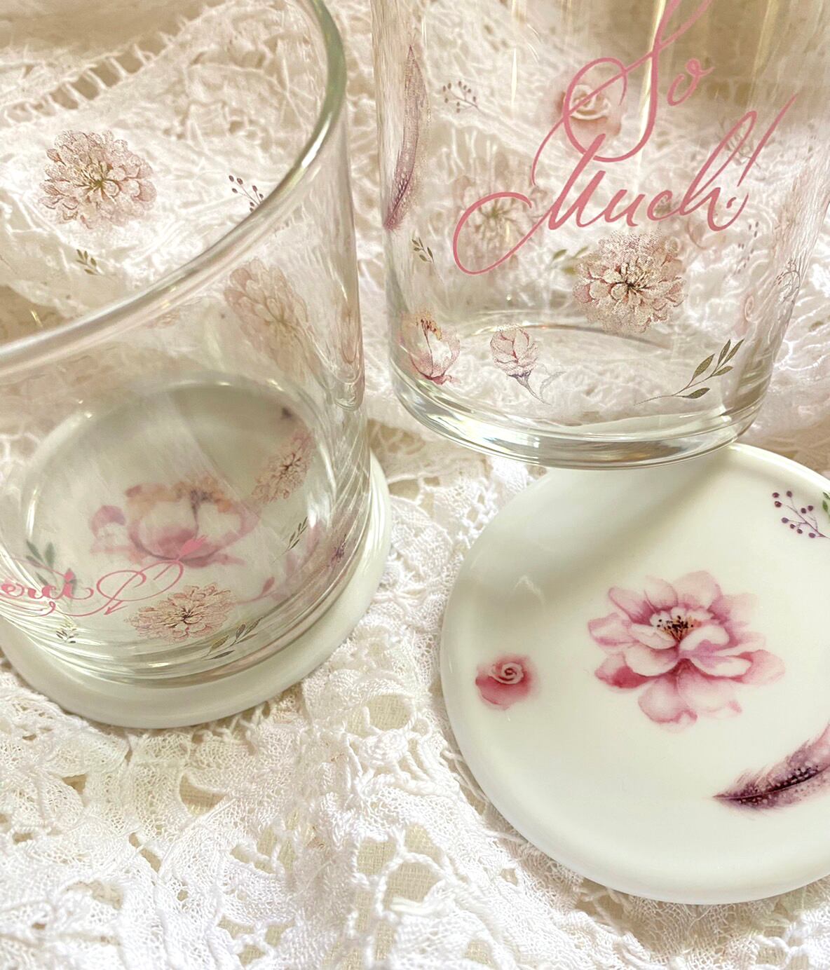 ガラス用 水彩 SWEET FLOWER スイートフラワー♪ A4サイズ（ポーセリン