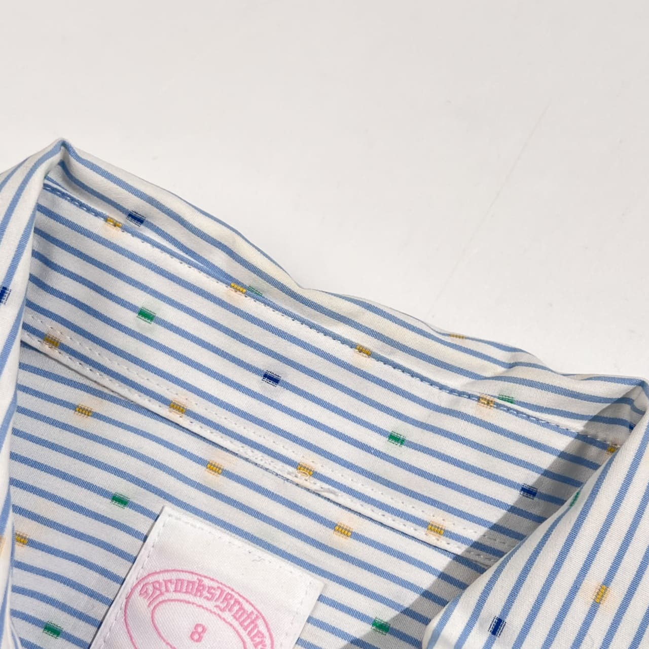 Brooks Brothers ブルックスブラザーズ TAILORED FIT タイ付き ストライプ ドット 長袖シャツ サイズ 8/ブルー系 レディース