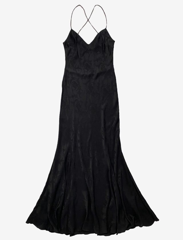 John Galliano ジョンガリアーノ ブラック ロングドレス John