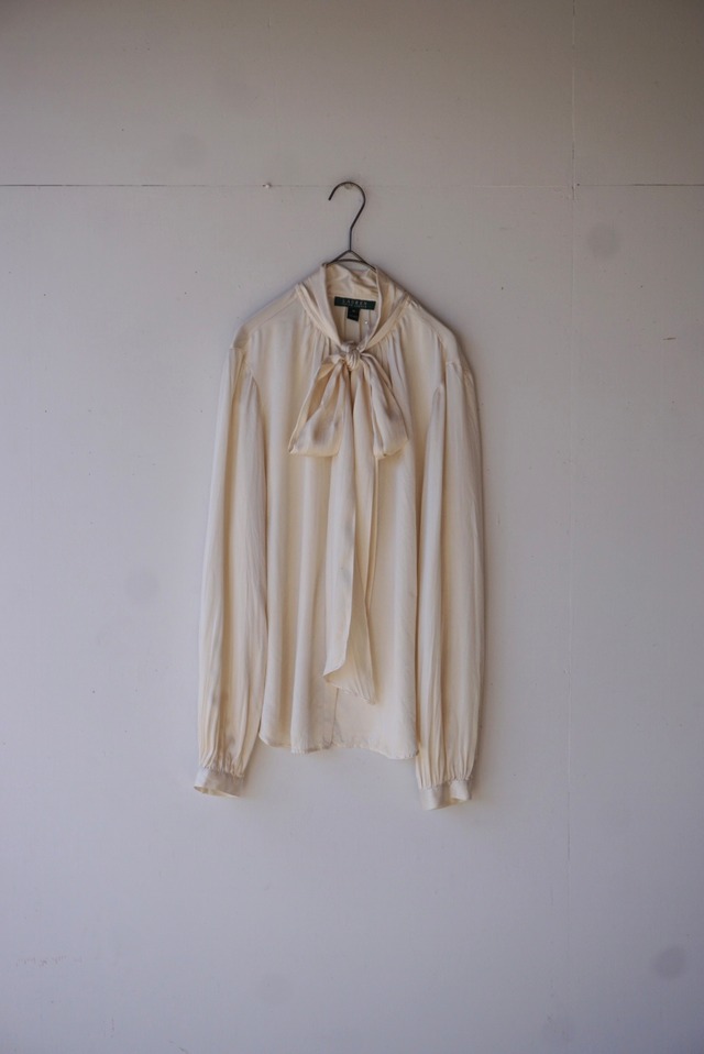 【monoya】bowtie silk shirt