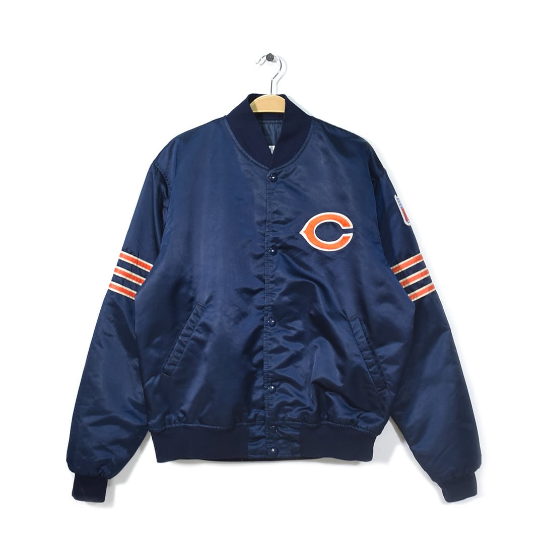 90s スターター USA製 ナイロンジャケット NFL シカゴベアーズ ブルゾン サテンJKT CHICAGO BEARS STARTER サイズL  古着 @DZ0375 | ヤング衣料店 powered by BASE