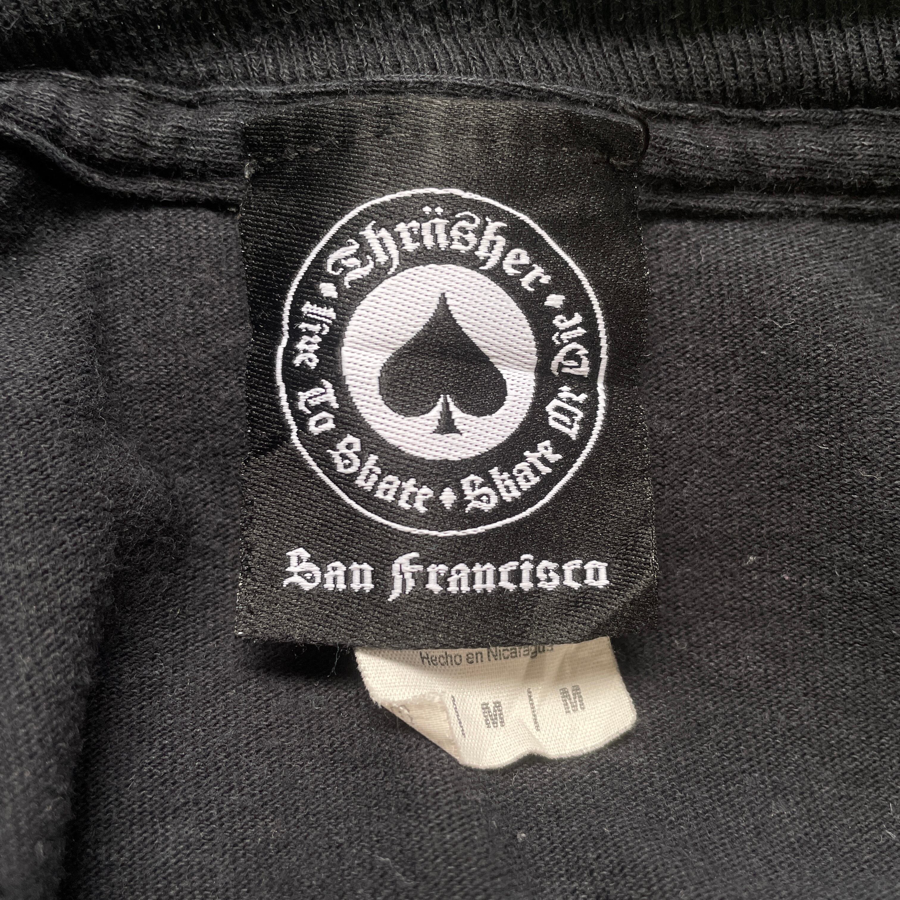 THRASHER FLAME LOGO スラッシャー フレイム 長袖Tシャツ メンズM 古着