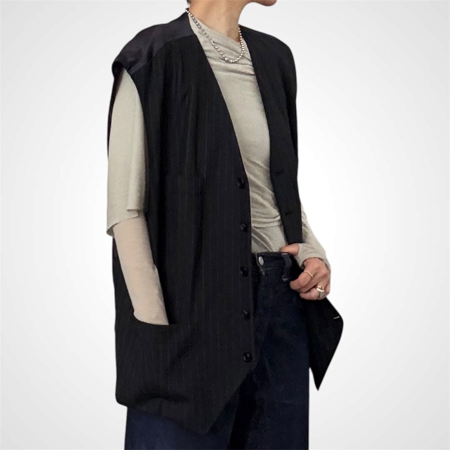 INSCRIRE Wool Over Size Gilet