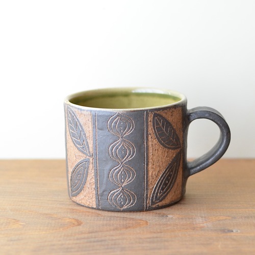 サンニン(月桃)掻き落としマグカップ