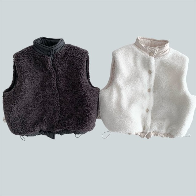 【取寄】pie｜reversible sherpa vest｜リバーシブルボアベスト｜XS-XL｜kids｜25 winter