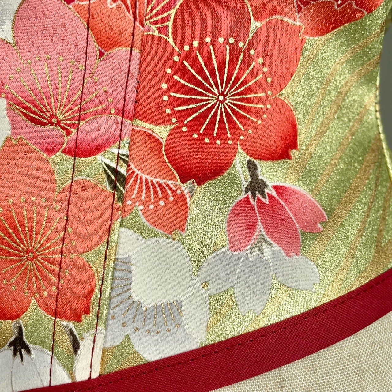 着物コルセット(振袖より制作) W61~79cm Kimono Corset (Made of