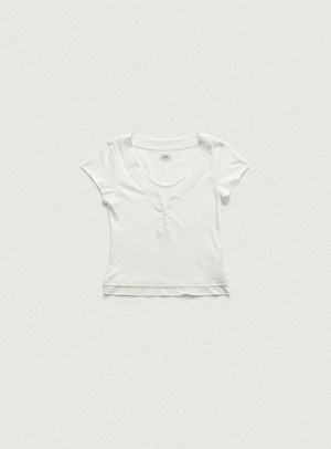 [The Barnnet] Noah Slim Layered Tee_White 正規品 韓国ブランド 韓国通販 韓国代行 韓国ファッション ザ バーネット ザバーネット 日本 店舗