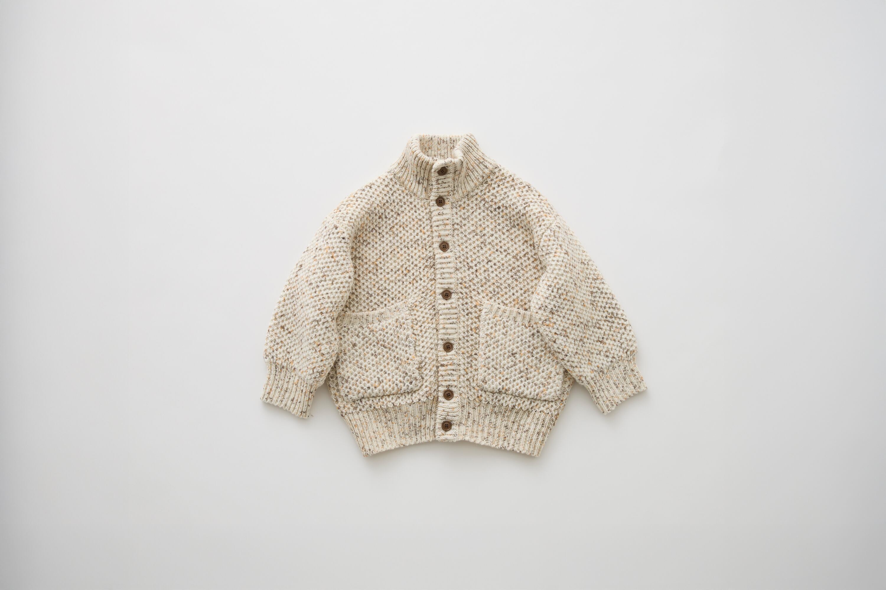 eLfinFolk(エルフィンフォルク)/ Nep Yarn Knit Cardigan / ivory / 95,110,125cm