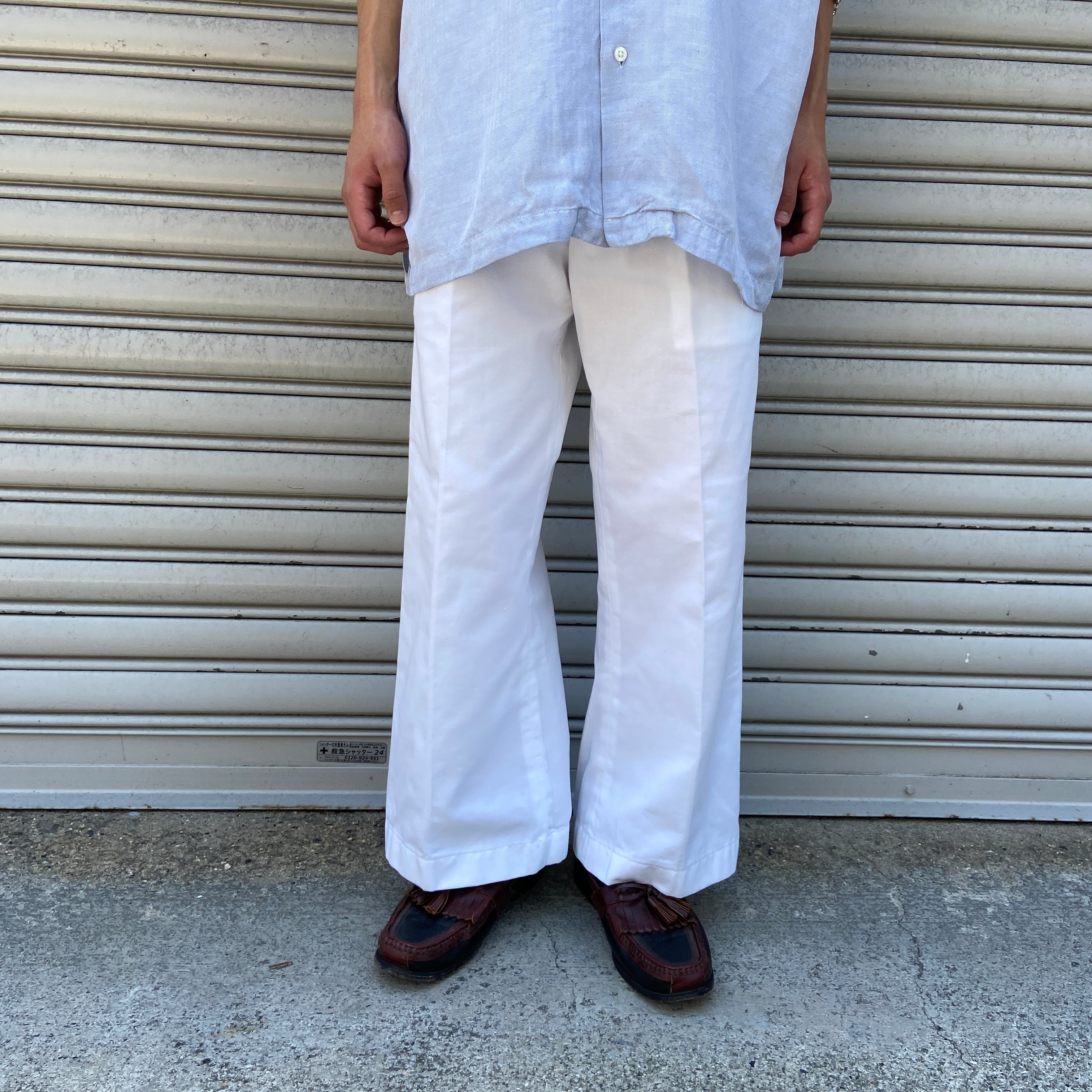 送料無料』 90s USNAVY セーラーパンツ 白 W33R スラックス | 古着屋 Uan