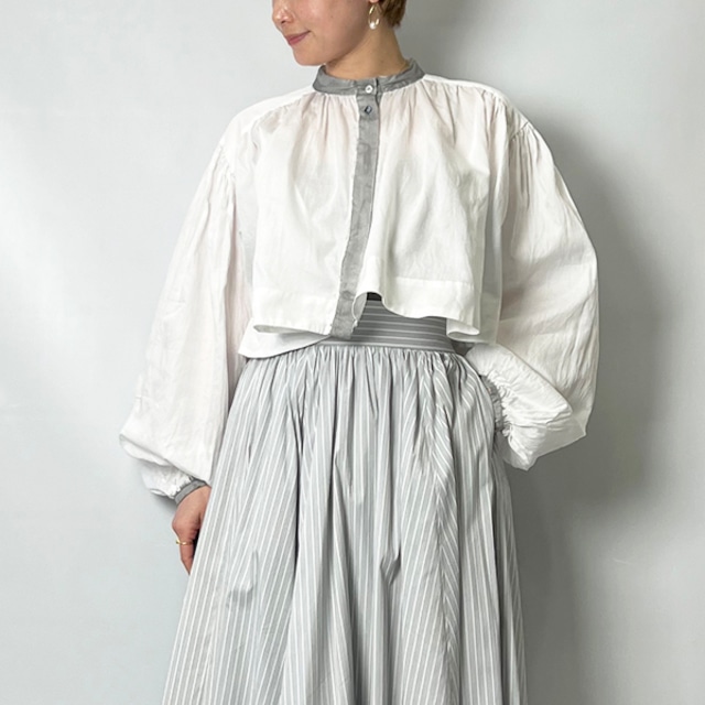 enrica エンリカ コットンサテンブラウス BLOUSE124-1 2024春夏新作 [送料無料]