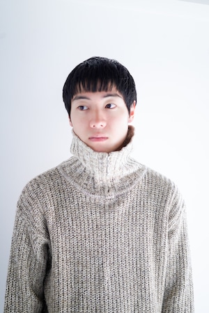 【1980s】"Germany, Silk×Wool" Europe Knitting Sweater / 5-239