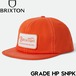 BRIXTON ブリクストン GRADE HP SNPK - SOLAR ORANGE スナップバックキャップ 帽子 11697 25HO 日本代理店正規品