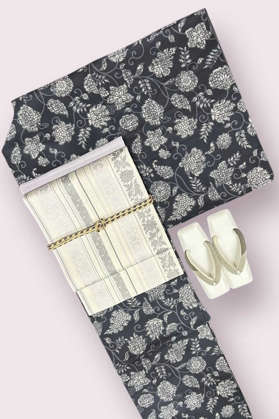 ◯ひょうたん堂◯ 送料無料 3，500円スタート 小紋 裄丈67cm 美品縮緬 優しい色調 水彩画みたい  小紋 | 着物 ひょうたん堂