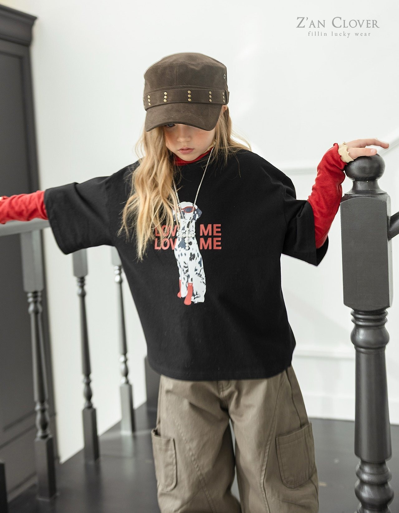 ZAN CLOVER［取寄］stud military cap 26winter