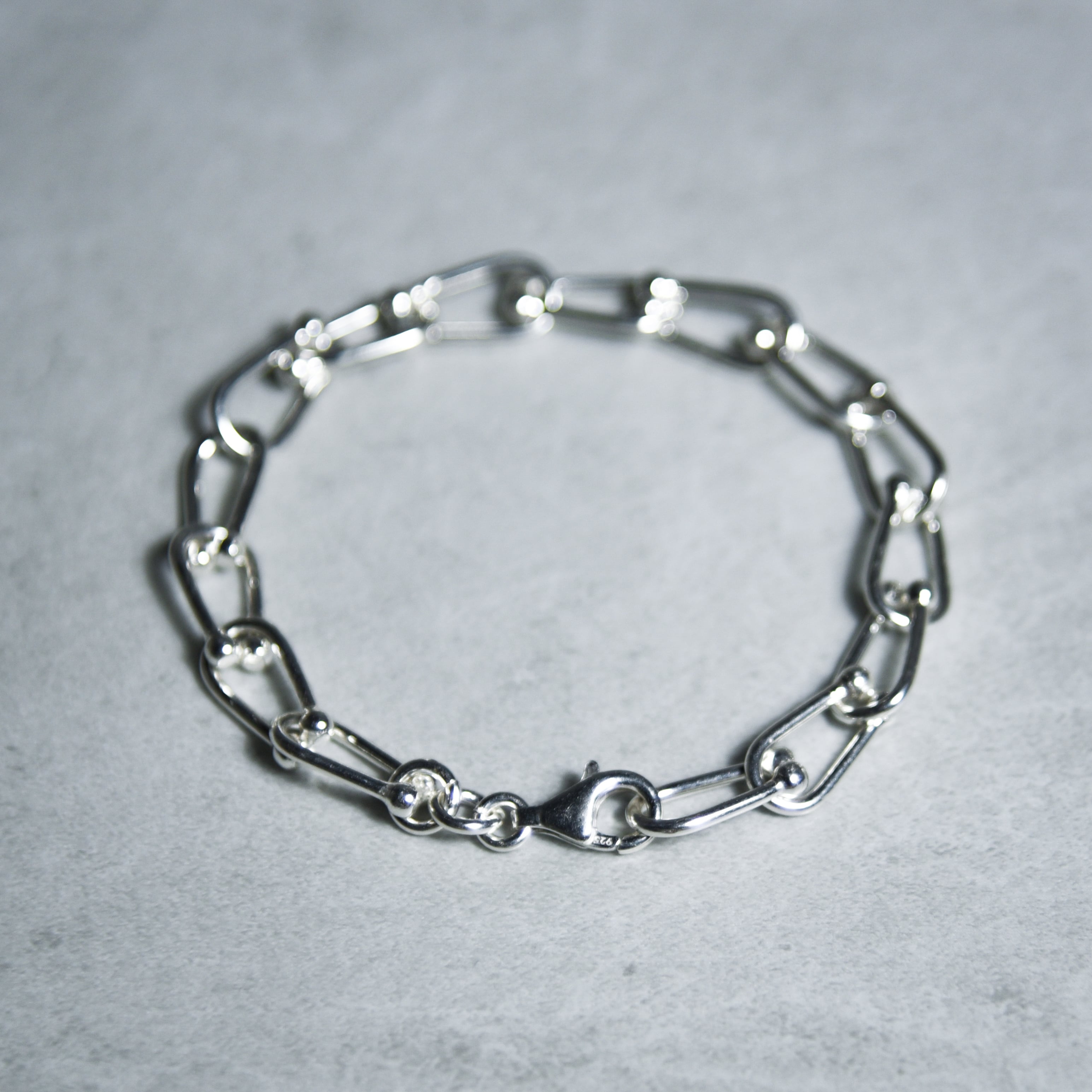 Mexican Jewelry Vintage Silver Shackle Chain Bracelet メキシカン