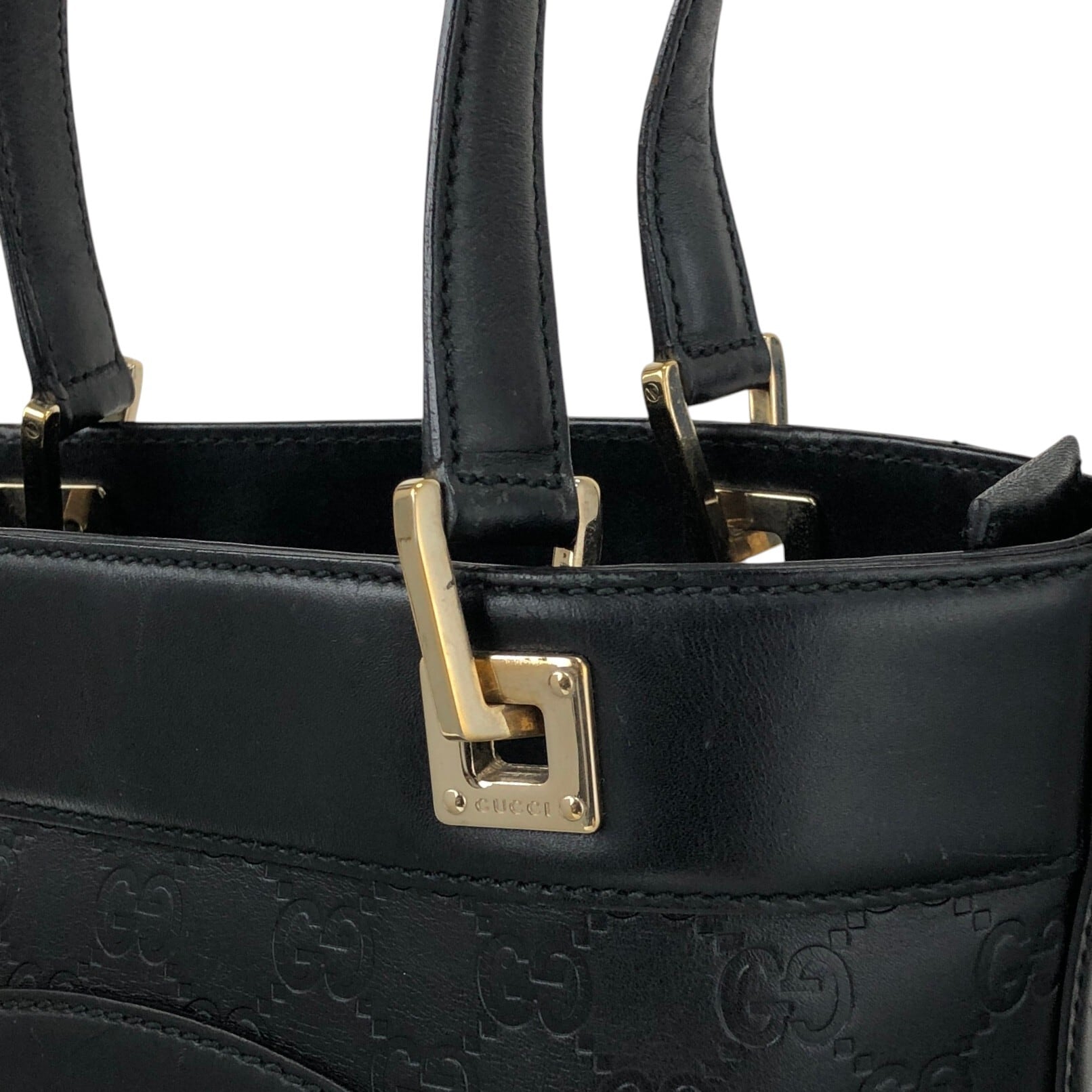 GUCCI グッチ グッチシマ トートバッグ ブラック レザー 145994