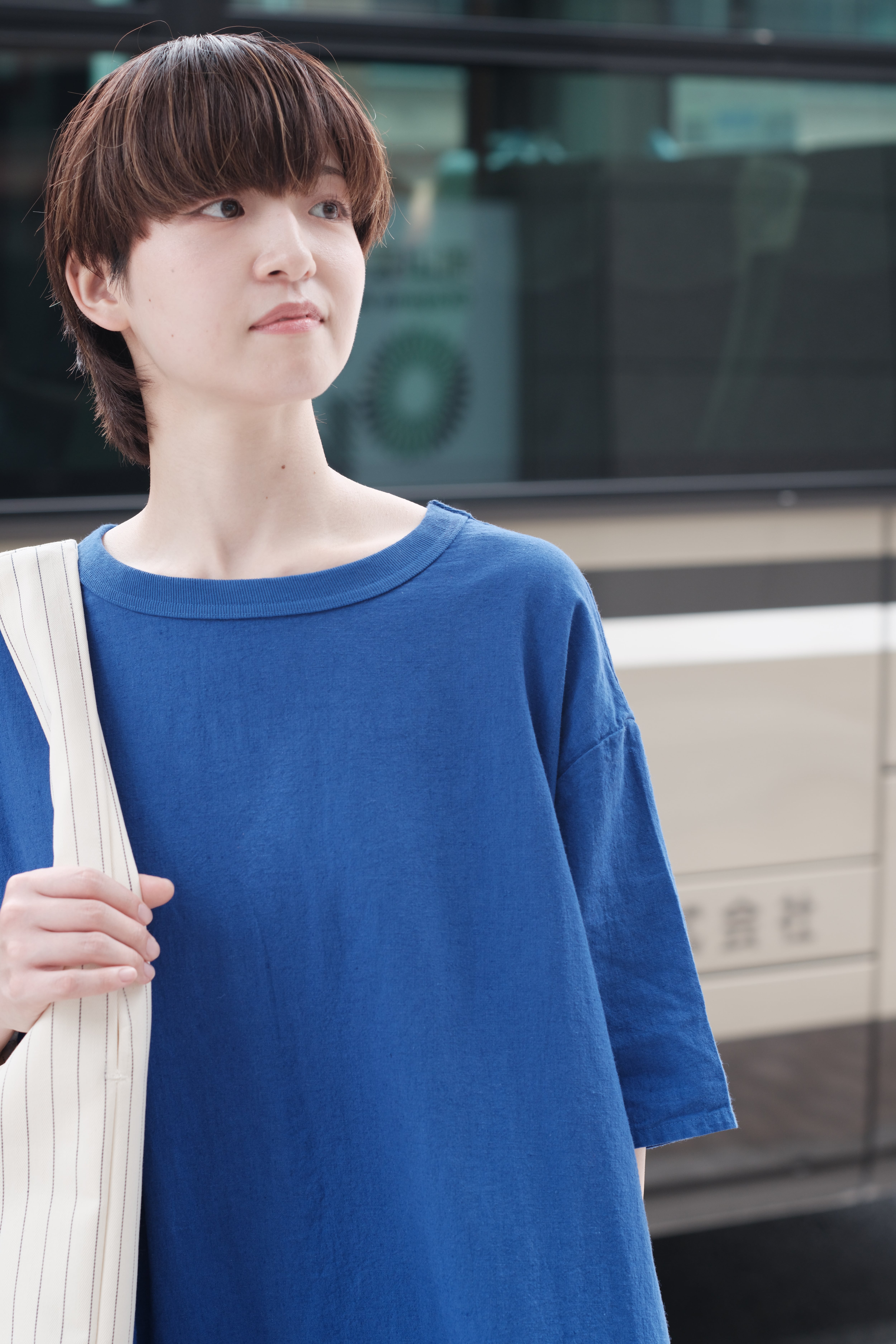 maillot】linen rich back tuck half sleeve shirt-OP | theater(シアター)