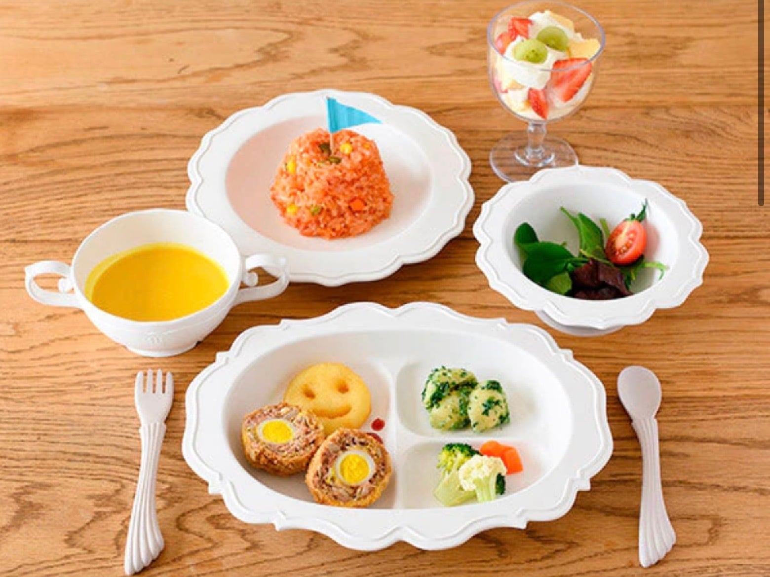 【Reale】レアーレシリーズ ・フルセット（５点）ホワイト　赤ちゃん 離乳食 レアーレ食器　お食い初め　離乳食食器　ベビー用品　ギフト プレゼント　出産祝い