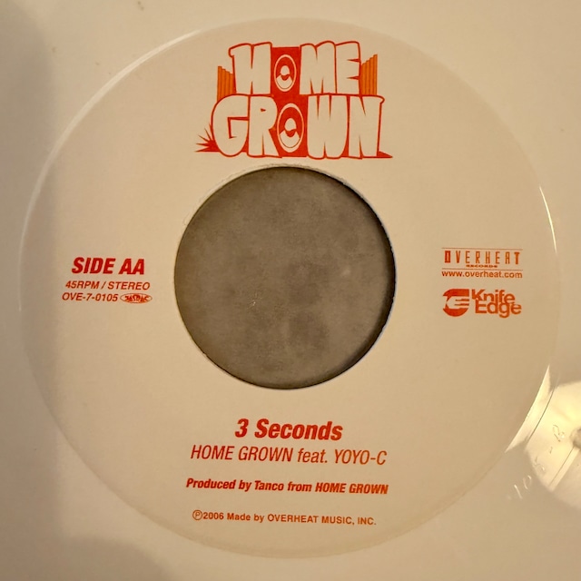 3 Seconds / Home Grown feat. YOYO-C 7inch