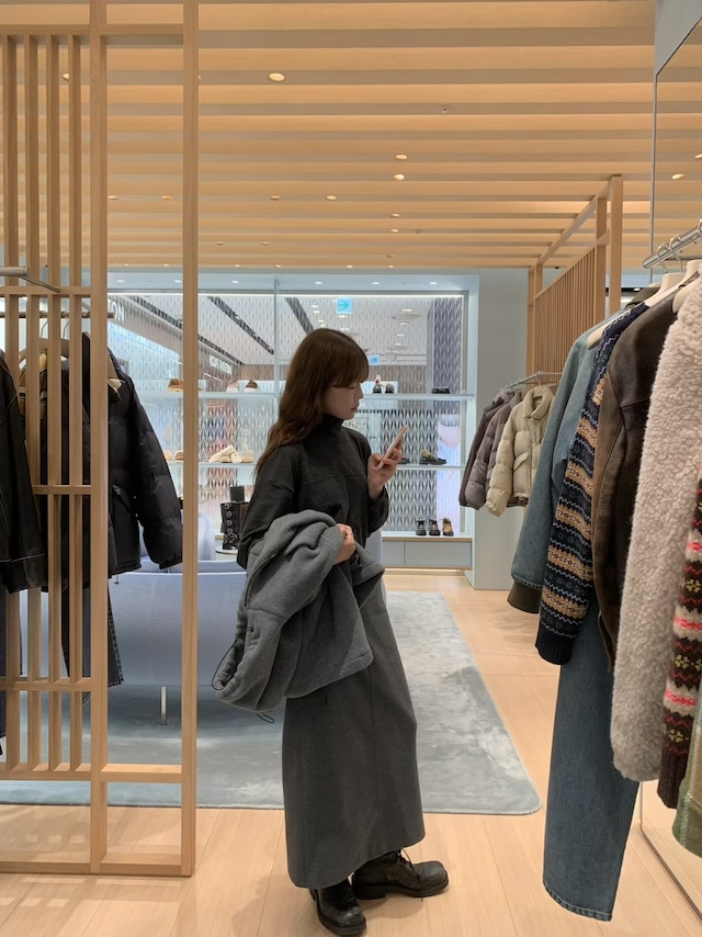 (予約) LIFFEY / Minimal wool skirt 2color