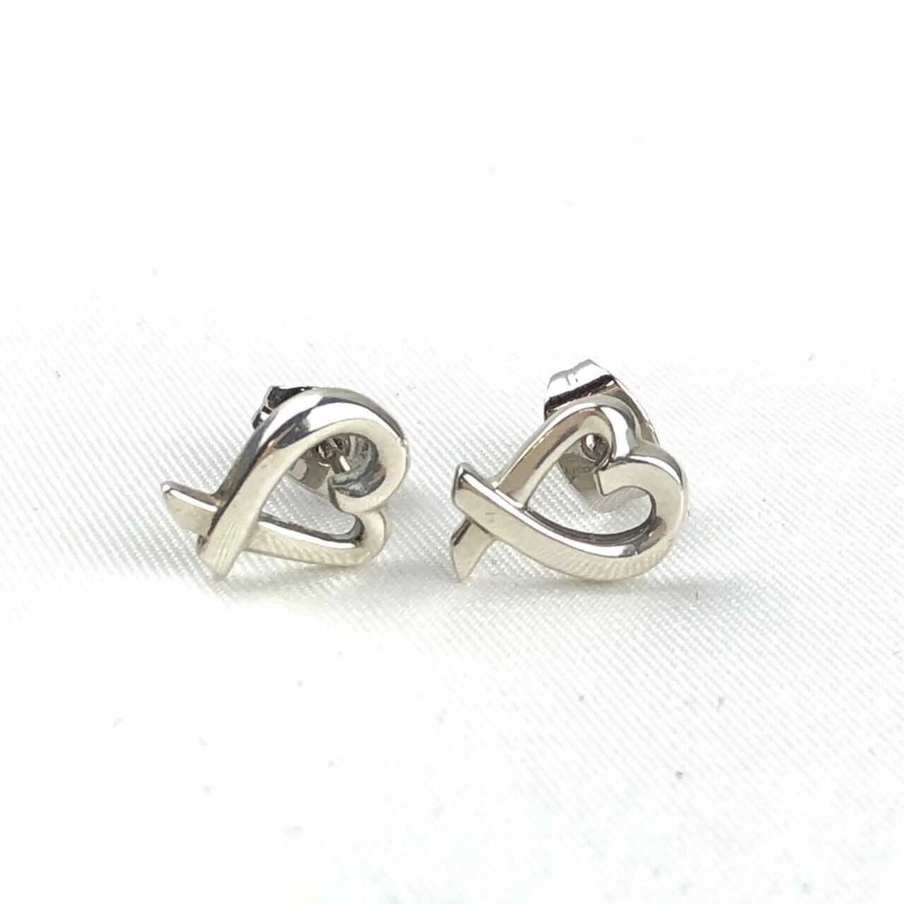 中古】ディファニー TIFFANY ラビングハート ピアス シルバー | 小牧