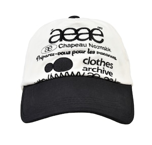 [AEAE] WEB LOGO TWO TONE BALL CAP - [WHITE/BLACK] 正規品 韓国ブランド 韓国通販 韓国代行 韓国ファッション