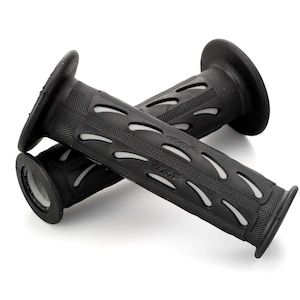 【努力特価】デイトナ(Daytona) PROGRIP(プログリップ) バイク用 グリップ ハンドル径φ22.2用 120mm 耐振ゲル エンド貫通 724タイプ グレー 98068