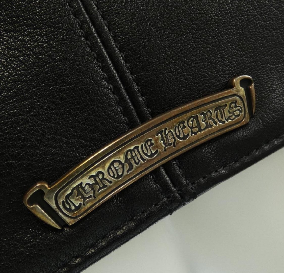 正規品　CHROME HEARTS クロムハーツ　レザーパッチ　プルオーバー　M Chrome Hearts - 正規品 CHROME HEARTS クロムハーツ レザーパッチ
