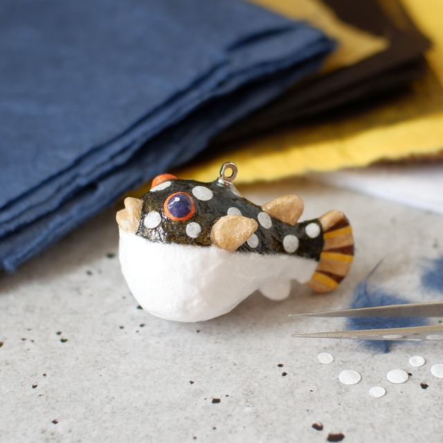 和紙小物/アクセサリー『クサフグ』