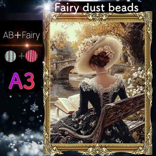 AB（オーロラ）＋fairy各3色入り！四角ビーズ　AB＋fairy51 ダイヤモンドアート
