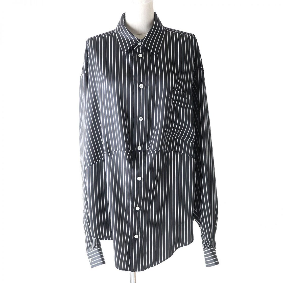 極美品△正規品 BALENCIAGA バレンシアガ 20SS 583895 ストライプ ロゴ 