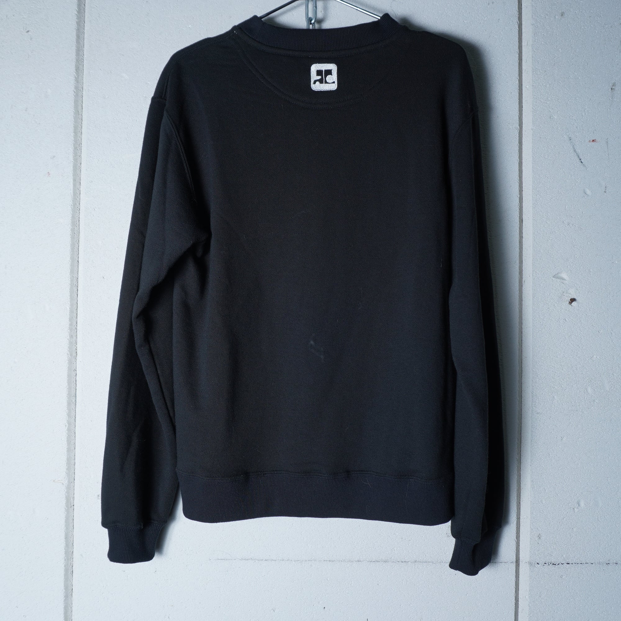 Courreges】クレージュ ロゴ刺繍スウェット black | MIXHIVE
