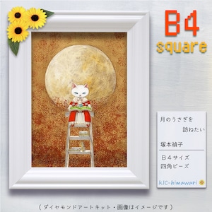 【国内製造】B4s tei-064『月のうさぎを訪ねたい』塚本禎子のダイヤモンドアートキット❀